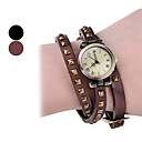 Damen Modische Rivet PU Analog Quarz Armband Watch (verschiedene Farben)