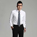 Men 's White Shirt Collar Men Work Long Shirts