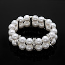 dames "imitatie parel / strass streng in zilver legering