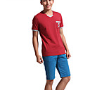 Men's Fashion Casual V-hals Katoen Basic Korte T-shirt Mouw
