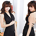 Women's Black Halter Backless Gown(Fit S-L)