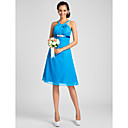 A-line Straps Knee-length Chiffon Bridesmaid Dress