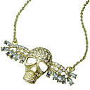 Women's Punk Diamond Skull Alloy Necklace