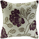 Floral Pattern Jacquard Decorative Pillow Cover