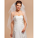 Three-tier Elbow Wedding Veils With Cut Edge