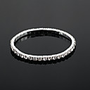 Shining Ladies' Rhinestone Wedding Tennis In Silver Alloy