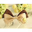 Women's Layered Dot Bow Handmade Hair Tie