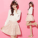 Cutwork Mujeres Pan Collar acanalada blusa Cuff