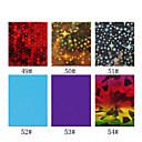 1PCS Laser Foil Nail Decorations Starry Nail Stickers No.49-54 (50x6x0.1cm, verschillende kleuren)