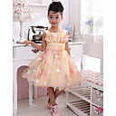 Lovely Sleeveless Polyester/Tulle Wedding/Evening Flower Girl Dress