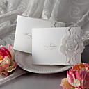 Floral Tri-fold Embossed Wedding Invitation (Set of 50)