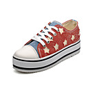 Tela Plataforma Plataformas tacón alto con los zapatos con cordones de fiesta / noche (más colores)