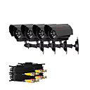 CCTV-Kamera-Kits mit vier 480TVL CMOS-Kamera