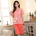 Femminile Stripes Cartoon Cotone Lounge Wear