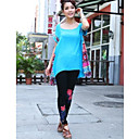 Frauen Ethnic Print Asymmetrische Tops Hem