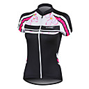 Santic 100% Polyester Fiber Short Sleeve Breathable+Quick-Drying Women Cycling Jersey