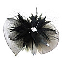 Net moda con Rhinestone / pluma de Fascinators de la Mujer