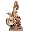 Mermaid Polyresin Table Clock