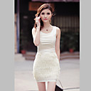 Women's Sumptuous Silk Pleated Tassels Dress