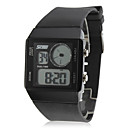 Unisex Silicone Digital Automatic Wrist Watch (Black)