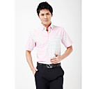 Men's Light Blue Twill Short Sleeve Shirt