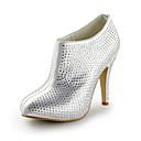 Hermosos zapatos de satén de tacón de aguja del tobillo de arranque de las mujeres (más colores)