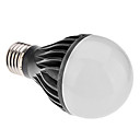 Dimbare E27 8W 750LM 6000K Natural White Light Black Shell LED Ball Bulb (110V/220V)
