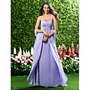 Sheath/Column Sweetheart Spaghetti Straps Floor-length Chiffon Bridesmaid Dress