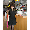 Women's Oversize Lace Embroidery Back Cut Out Dress