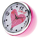 1 "Mini analogico al quarzo orologio desktop (rosa, 1xButton batteria)