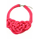 Lujoso Grueso Tejido fluorescencia collar color de las mujeres