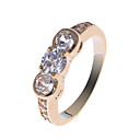 Charming Copper Alloy CZ Diamand Rings