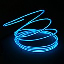 2.3m Azul EL Fio Luz Decoração de casamento com carregador do cigarro