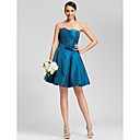 A-line Sweetheart Knee-length Taffeta Bridesmaid Dress