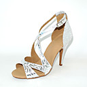 Customized Women's Leatherette Upper T-Strap Latin / Ballroom Dance Shoes With Buckle