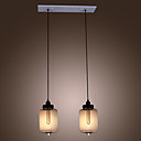 luzes de vidro modernos pendentes, com 2 luzes no design do frasco transparente