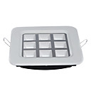 9W LED Light with Square Plate and Shade(Lumen 810lm/Hole Size 119mm)