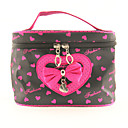 Make up / make-up tas met spiegel Portable strik Loving-heart Pattern (19x13x12cm)