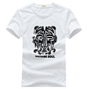 Colorful Rodada Carta de impressão t-shirt manga curta masculina