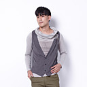 WEGO HARAJUKU Stampa grigi della maglietta e gilet 2 set