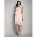 A-line One Shoulder Knee-length Chiffon Maternity Bridesmaid Dress
