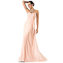 Mantel / Spalte Liebsten / Spaghetti-Trägern Sweep / Pinsel Zug Chiffon Abendkleid