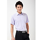 Rayures bleues courtes en coton T-shirt à manches pour homme