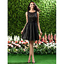 A-line Scoop Knee-length Chiffon Bridesmaid Dress