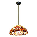 80W Artistic Tiffany Pendant Light with Colorful Nature Shell Material Integrated Shade