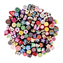 100 stuks 3D Cane Stick Rod Sticker Nail Art Decorations (willekeurige kleur)