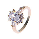 Unique Copper Alloy CZ Crystal Rings