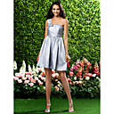 A-line One Shoulder Short/Mini Taffeta Bridesmaid Dress
