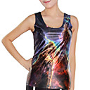 Galaxy Brilho Padrão Regatas (Bust :86-102 centímetros Cintura :58-79 centímetros Hip :90-104 centímetros Comprimento: 62 centímetros)
