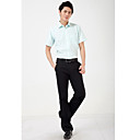 Bleu Chemise à carreaux à manches courtes pour homme